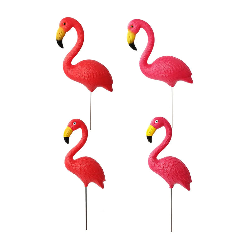 Yard Art Ornament Lawn Party Cake Topper Bird Statue Figurine Flamingo Garden Stake for Planter Hallway Sidewalks Home Flowerpot