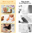 90cm Animal Canvas Children's Drawing Roll DIY Coloring Paper Roll Color Filling Graffiti Paper-cut Painting Educational School