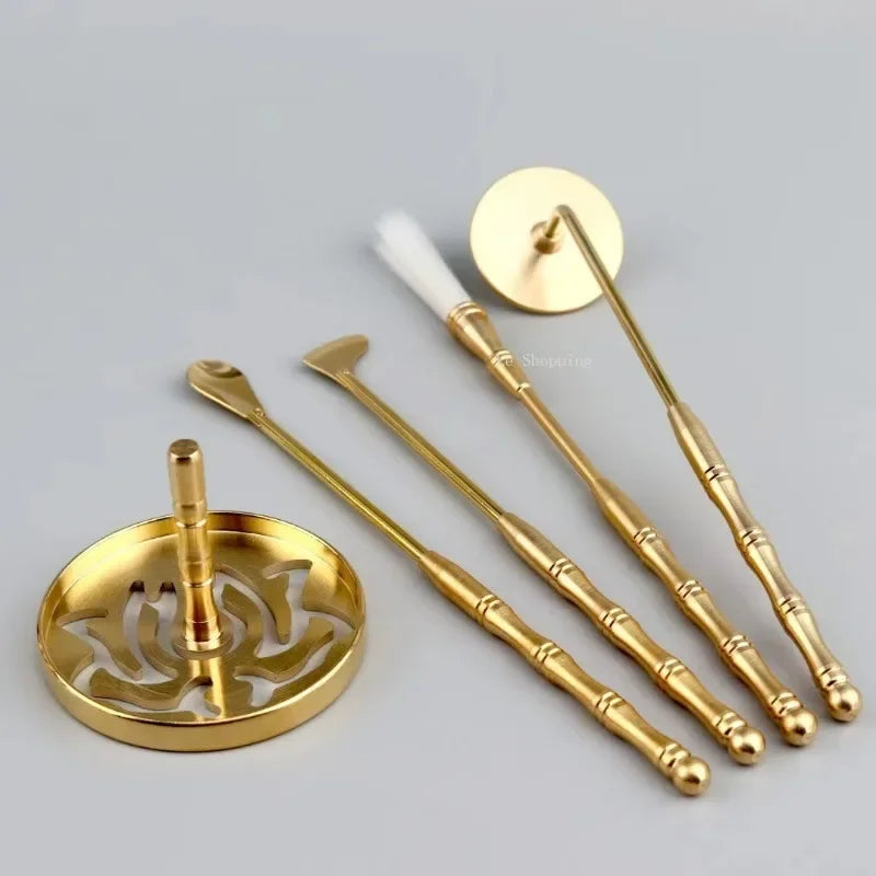 10pcs Brass Incense Tool Starter Set Home Room/bedroom/living Room/study/office/tea Room/Yoga Room/Hotel Seal Incense Supplies