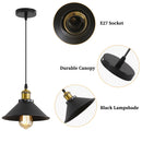 Retro Pendant Lights,E27 Black Metal Living Room Ceiling Lamps,Pendant Ceiling Light Lighting,Ceiling Lamp for Dining Room
