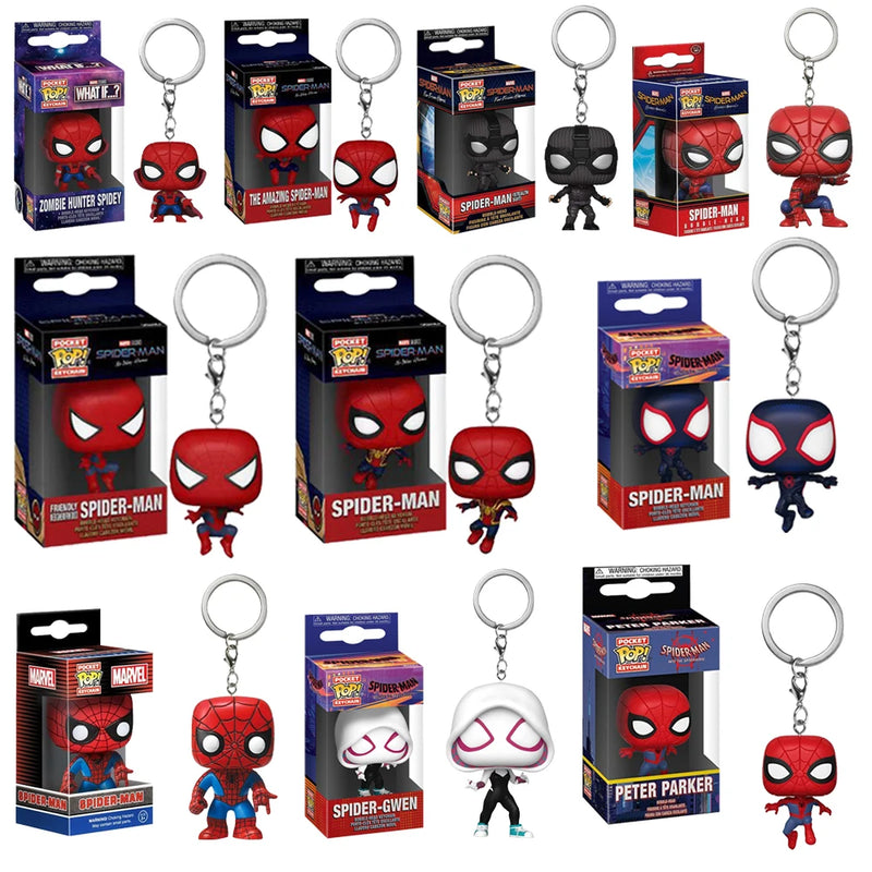 Pocket Keychains#Spider-Man: Across the Spider-Verse#series VENOM Keychains Toys Vinyl Digital Children's Gifts Toys