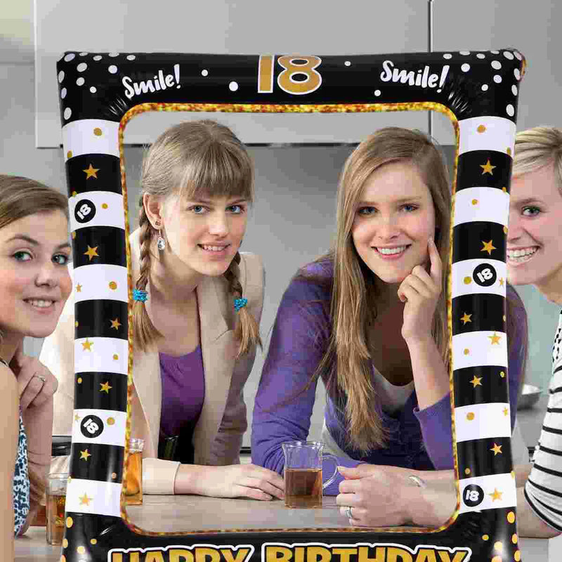 Inflatable Photo Frame Birthday Party Supply Festive Photo Props Lightweight Pvc Material Photobooth Accessories Carnival