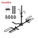 SucceBuy Hitch Mount Bike Rack 2-Bike Platform Style 80 LBS Max Capacity for 1.25-/2-inch Receiver Bike Carrier for Car
