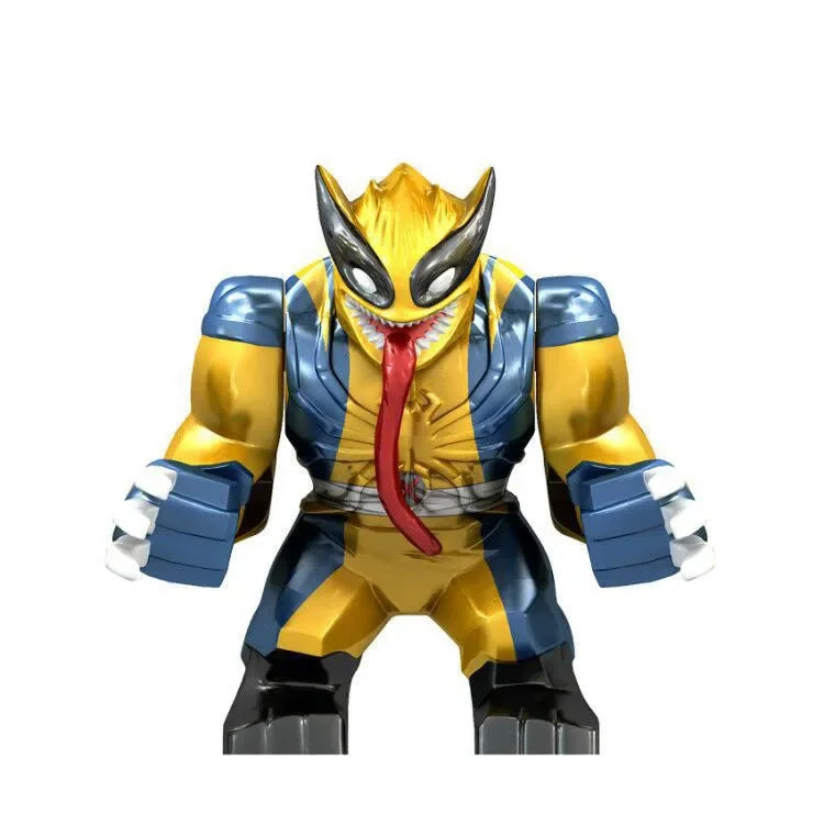 Marvel Action Figure Mini Block Toy, Superhero Hulk Thanos Venom Children's Puzzle Group Building Blocks Toy Handmade Birthday G