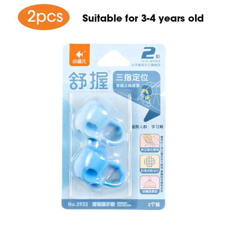 2-4Pcs/Set Soft Silicone Pencil Grasp for Kids Writing Training Posture Correction Learning Aid Stationery Set Beginner Tools