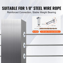 SucceBuy 121/81/101 Pack T316 Stainless Steel Protector Sleeves for 1/8" or 3/16" Wire Rope Cable Railing
