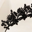 New Black Diablo Halloween Crystal Tiara Witch Headband Hair Accessories Fashion Party Jewelry Crown For Women