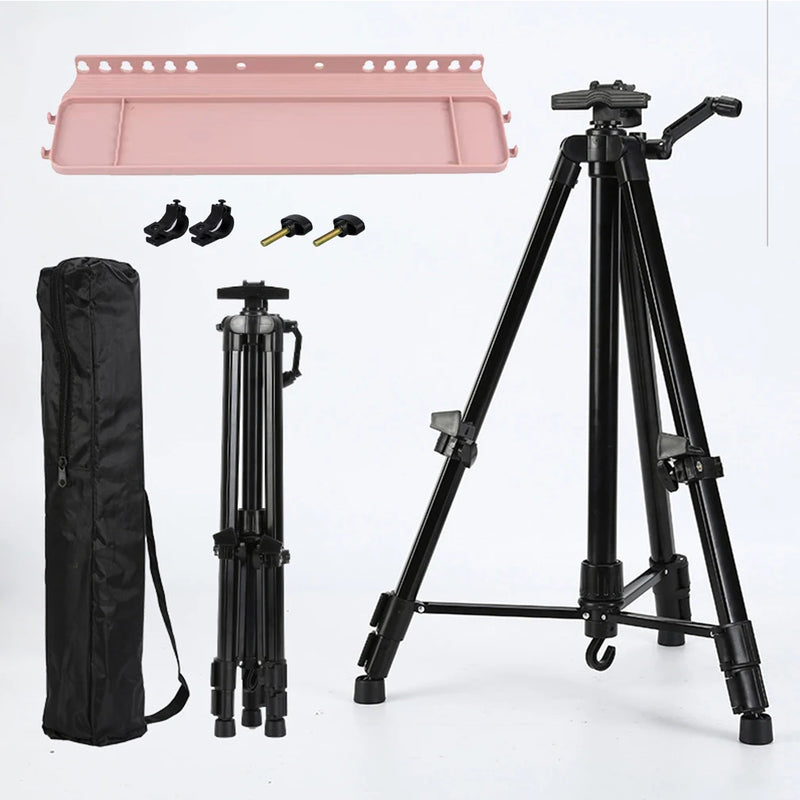Foldable Travel Aluminum Alloy 50-150CM Adjustable Metal Portable Sketch Easel Stand For Indooor Outdoor Artist Painting Supply