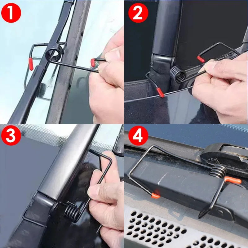 New Car Wiper Booster Spring Universal Intelligent Wiper Arms Alloy Rubber Windscreen Wipers Spring Auto Replaceable Parts Tools