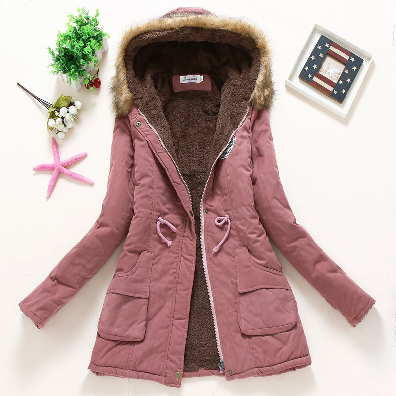 Spring Autumn Winter Jacket Women 2022 Thick Warm Hooded Parka Mujer Cotton Padded Coat 3XL Casual Slim Jacket Female