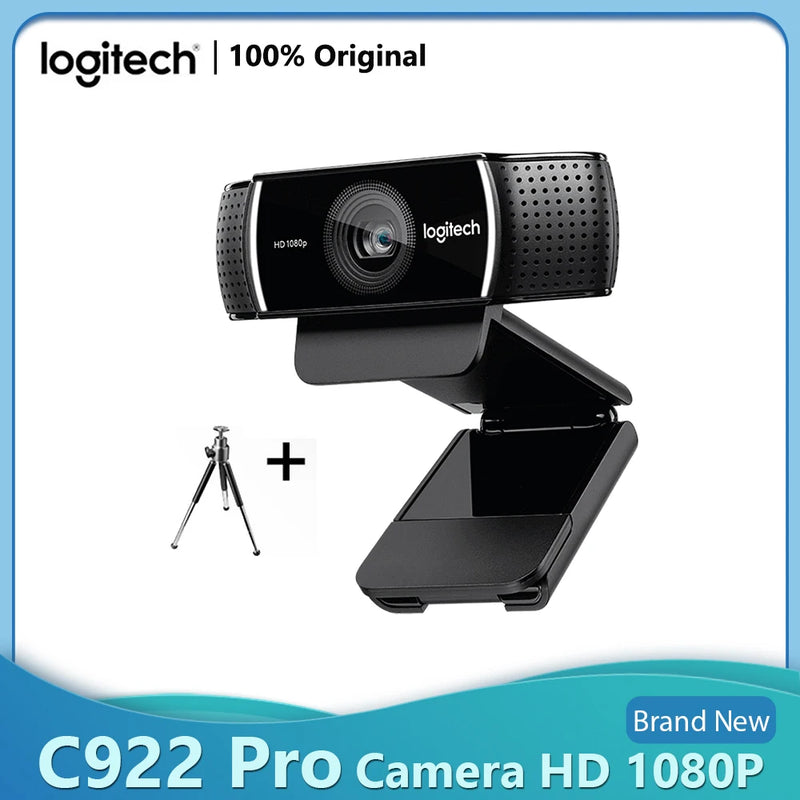 Logitech C922 Pro HD Webcam 1080P Autofocus Built-in Microphone  Stream HD Anchor Camera With tripod