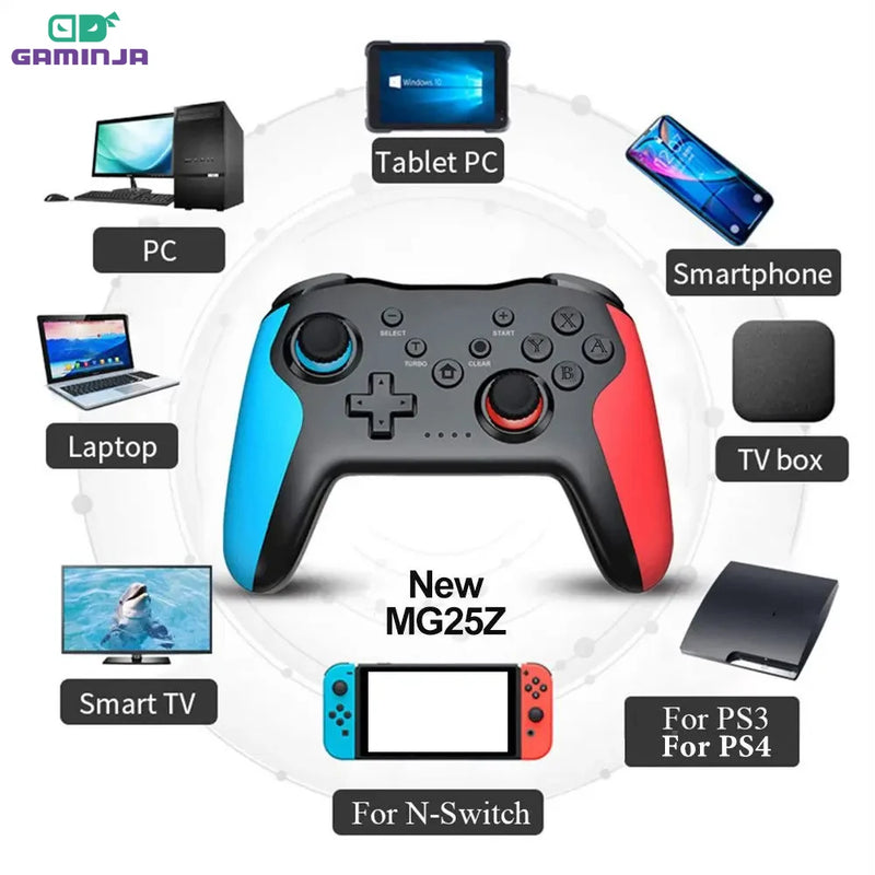 GAMINJA MG25Z Wireless Controller Bluetooth Gamepad For Nintendo Switch PS3 PC Joystick Dual Vibration Gamepad Lag Free