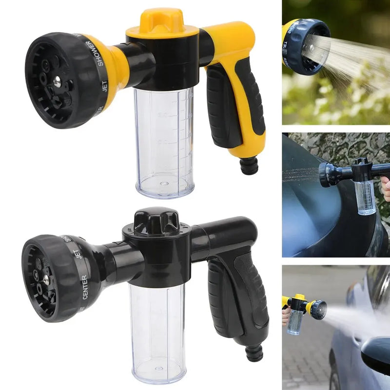 Water Gun Portable Auto Foam Lance Nozzle Jet Wash Tools Cleaning Tool 3 Grades Adjustable Car Washer Sprayer High Pressure