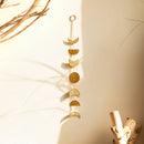 Gold Moon Phases Wall Hanging Boho Metal Moon Garland Wall Art Bohemian Room Decor Aesthetic Living Room Bedroom Nursery Decor