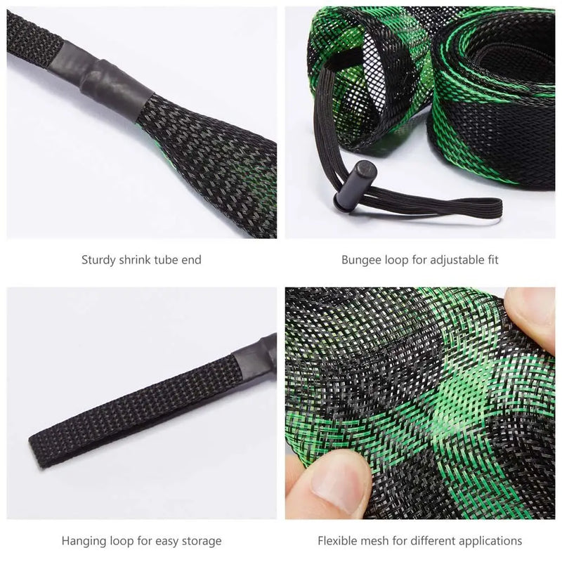 Braided Mesh Fishing Supplies Spinning Rod Rod Pole Cover Fishing Rod Cover Fishing Rod Protector Rod Sleeve Fishing Pole Glove