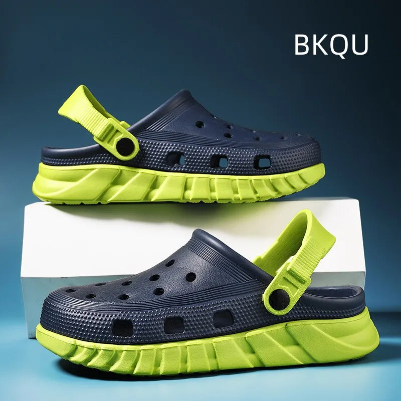 Beach Slippers for Men Casual Wear-Resistant Non-slip Fashion Platform Breathable Comfortable Water Proof Shoes Summer Main