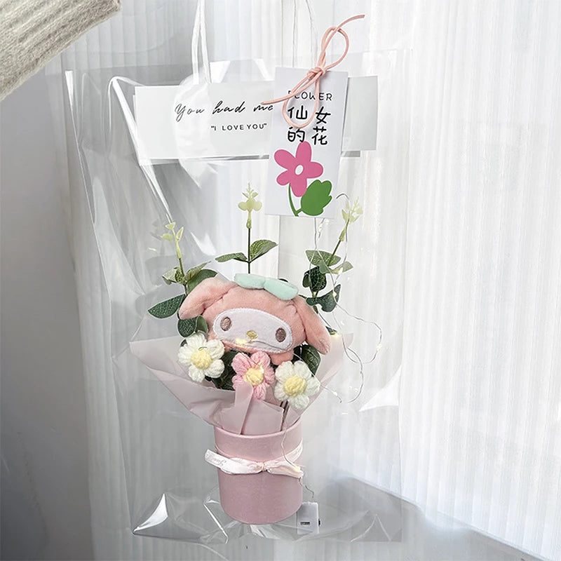 Cartoon Sanrio Plush Doll Kuromi My Melody Hello Kitty Graduation Bouquet Toy Valentine's Day Christmas Surprise Holiday Gifts