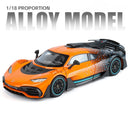 1:18 Benzs One Alloy Sports Car Model Diecasts Metal Concept Racing Vehicles Car Model Sound and Light Simulation Kids Toys Gift