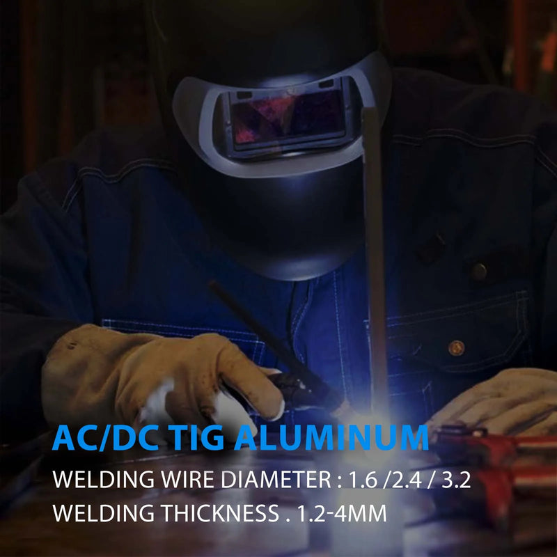 HITBOX AC/DC Aluminium Tig Welding Machine HBT250P HF TIG/MMA ARC Stick Welder with Pulse Argon Welding IGBT Inverter 2T/4T