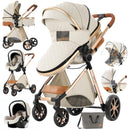 Baby Stroller 3 in1 Cart Baby Crib Baby Carriage for Newborns Luxury Foldable Light Travel Newborn Mom Infant Kids Child Nest