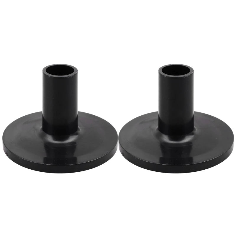 77HC 8pcs Cymbal Sleeves Plastic Drum Sleeve Cymbal Stand Sleeves With Flange Base for Percussion Drum Set Parts Black