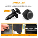 Car Rivet Fastener 10mm Bumper Clip Retainer Screw Black Door Panel Fender Liner Retainer Clip Plastic Auto Bumper Fender Buckle