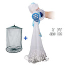 American Saltwater Fishing Cast Net 4ft/6ft/8ft Radius with Heavy Duty Zinc Sinker &amp; Aluminum Disc For Bait Fish