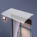 0.14in Thick Solid Curved Transparent Window Sunshade, Soundproof Outdoor Integrated Structure Canopy for Corridors and Terraces