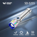 Smiling Shark Rechargable Flashlight, Ultra-Bright LED Flashlights with 800 Lumens SD-5255 for Camping Hiking Outdoor