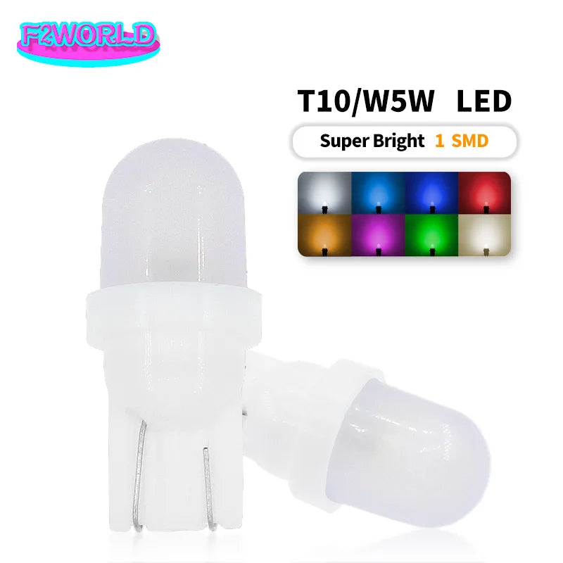 10PCS T10 5W5 Bayonet 1SMD LED Pinball Machine Light Bulb Lamp Non Ghosting Anti Flickering DC6V White Yellow Amber Red Pink