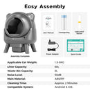 Amicura Cura X1 Automatic Cat Litter Box Self-Cleaning with App Control, Safety Sensor, Easy to Clean Electric Cat Litter Tray