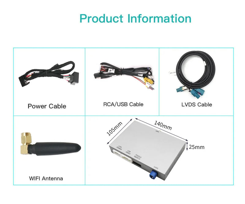 AUTOABC Wireless Carplay and Android Auto module for Peugeot 208 308 508 3008 C4 DS3 DS4 DS5 SMEG system Airplay Mirror Link