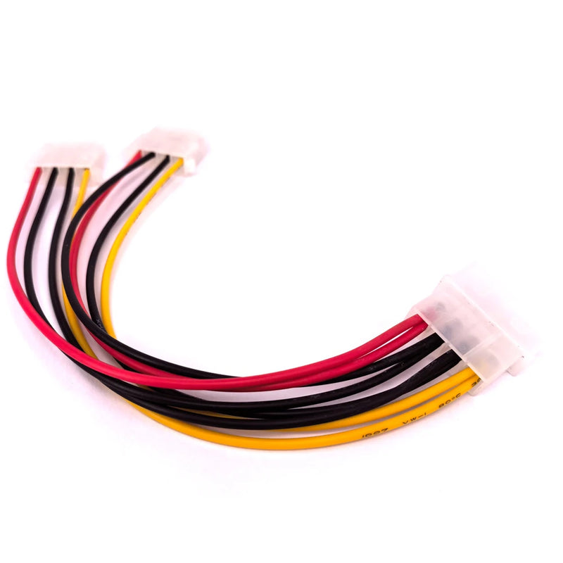 4Pin Molex Power Supply Extension Cable Male 1 to 2 Female Ports Power Cable IDE Power Port Multiplier D Plug Y Splitter