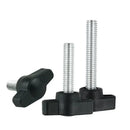 5pcs Wing Screws Hand Screw Butterfly Type Screw Plastic Head Z-shaped Handle Bolt Screw Wrapped with Glue Handle Bolt M4 M5 M6