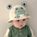 2023 New Baby Bucket Hat For Kids Spring Outdoor Boys Girls Sun Hat Summer Cute Flog Toddler Children's Fisherman Cap Cotton