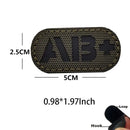 5*2.5CM IR Reflection Blood Type A B AB O POS NEG Embleem Hook and Loop Patches,Tactical Badges Clothes Stickers Glow in Dark
