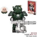 MY701-705 Bos Brotherhood of Steel T-60 Power Armor Cooper Howard Lucy MacLean Radiation Building Block Mini Action Figure Toys