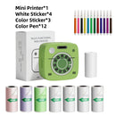 M1 Photo Pocket Printer with 2 Roll for iOS Android Bluetooth Mini Printers Sticker Thermal Printing  for Office Kitchen School