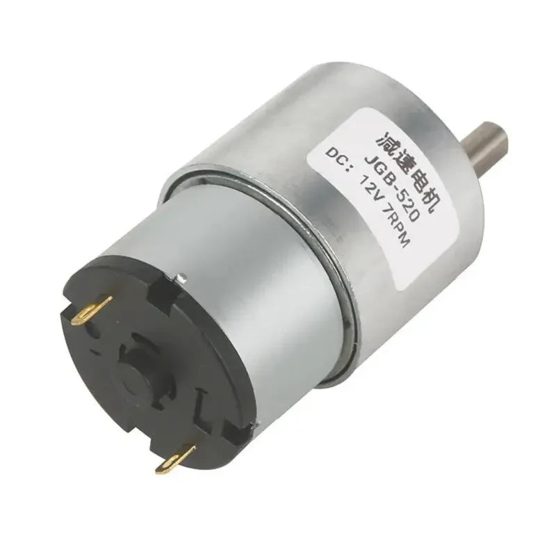 JGB37-520 DC 6V/12V/24V High Torque Gear Motor All Metal Gear Box Electric Motor 7/12/22/35/45/66/107/200/320/600/960RPM