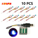 10PCS 0.8mm Pin RGB LED Building Blocks USB Lamp DIY Street Light City Electric Decorate 1X1 Brick Compatible All Brands