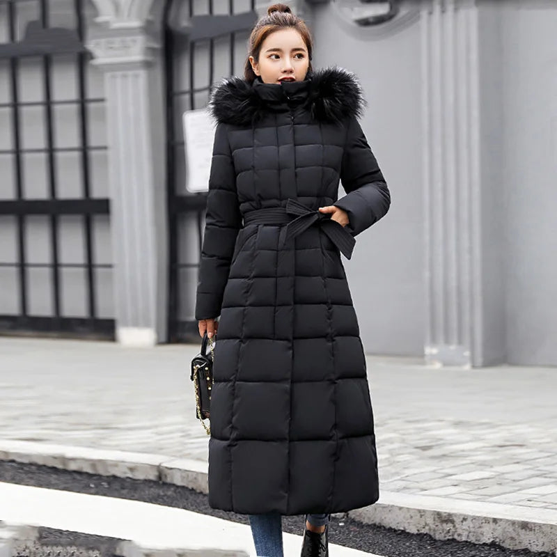 2023 New Arrival Fashion Slim Women Winter Jacket Cotton Padded Warm Thicken Ladies Coat Long Coats Parka Womens Jackets