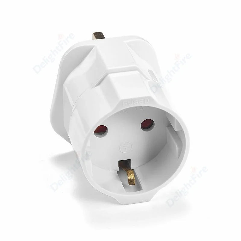 EU To UK Plug Adapter 250V Type G Fused Plug European To British Singapore Converter Adaptor EU Plug To UK Electrical Socket