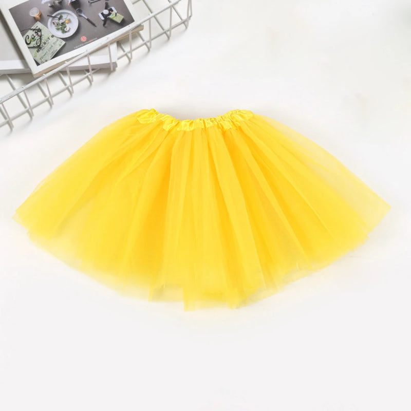 Tutu Princess Dress Mesh 2-8 Year Old Children's Halfbody Halloween Ballet Dance Performance Short Skirt Christmas Dress Girl