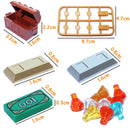 City Treasure Chest Gem Box Gold Silver Diamond Dollar Cents Money Coins Cash Bricks Accessory Printed MOC Toy Building Block