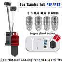 For Bambu P1P/X1C  Hotend Kit Hardened Steel Nozzle for Bambulab P1s Upgrade Hotend With Fan Complete for Bambu Lab X1 Carbon