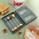 New Year 2024 Christmas Spoon Fork Christmas Decoration for Home Tableware Xmas Tree Gift Natal Noel Navidad 2023 Kids Gifts