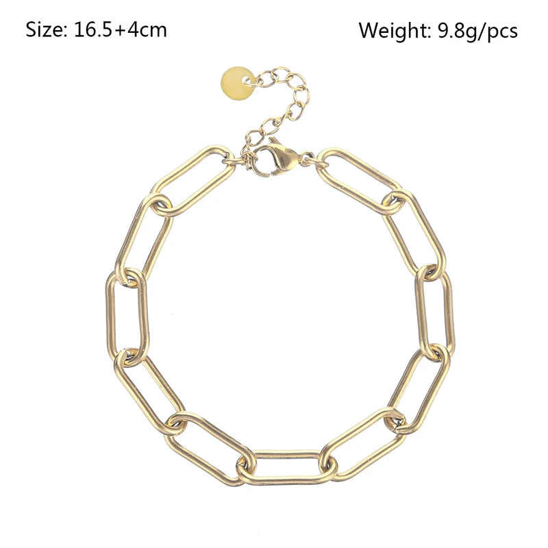 Multiple Styles Cross Chain Fashion Jewelry Unisex Daily gifts Waterproof Durable Non Fading Metal Stainless Steel Bracelets