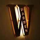 Custom Letters LED Night Light Wooden Engraved Name Home Decor Wedding Birthday Party Christmas New Year Decoration Lover's Gift