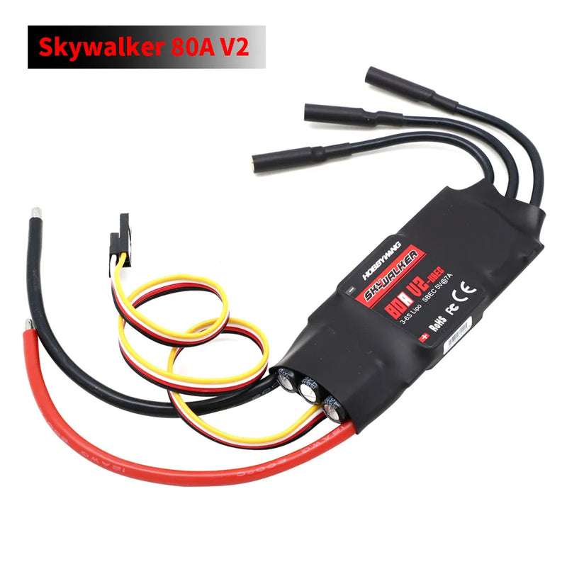 Hobbywing Skywalker 40A 50A 60A 80A 15A 20A 30A V2 ESC Speed Controller With UBEC For RC Airplanes Helicopter