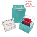 Preserved Flower Rose Gift Box Eternal Pink Rose Jewelry Storange Box Romantic Gift for Mother's Day Birthday or Valentine's Day